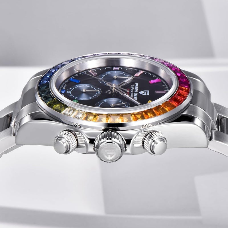 Pagani Design 1644 Daytona Homage Men's Chronograph Watch with Colorful Bezel - Image 3